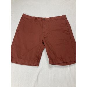 J Crew Red Gramercy Flat Front Chino Canvas Short Mens 36
